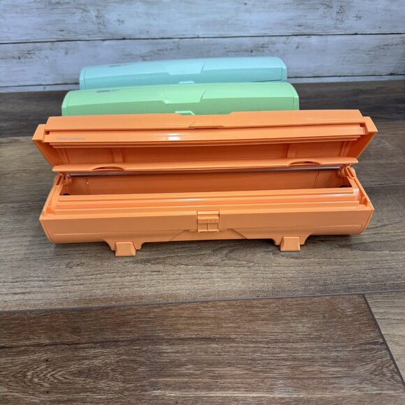 LOT Of 3 Wrap Master Plastic Wax Paper And Foil Dispenser Holder Pastel Colors - Picture 3 of 7